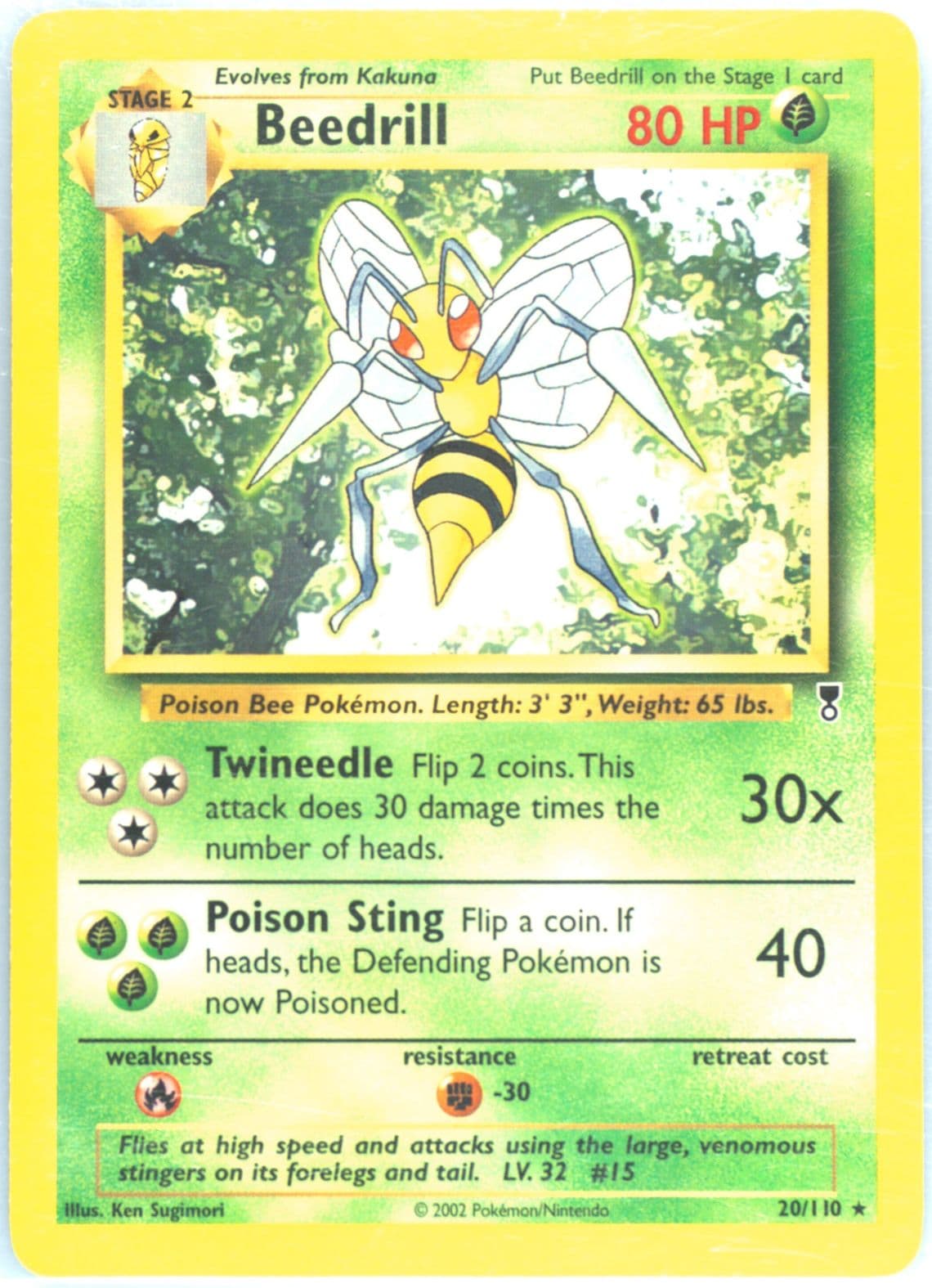 Beedrill (20) 2002 Pokemon Legendary Collection