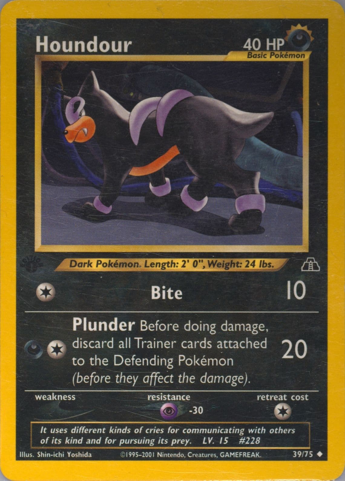 Houndour 1st Edition (39) 2001 Pokemon Neo Discovery