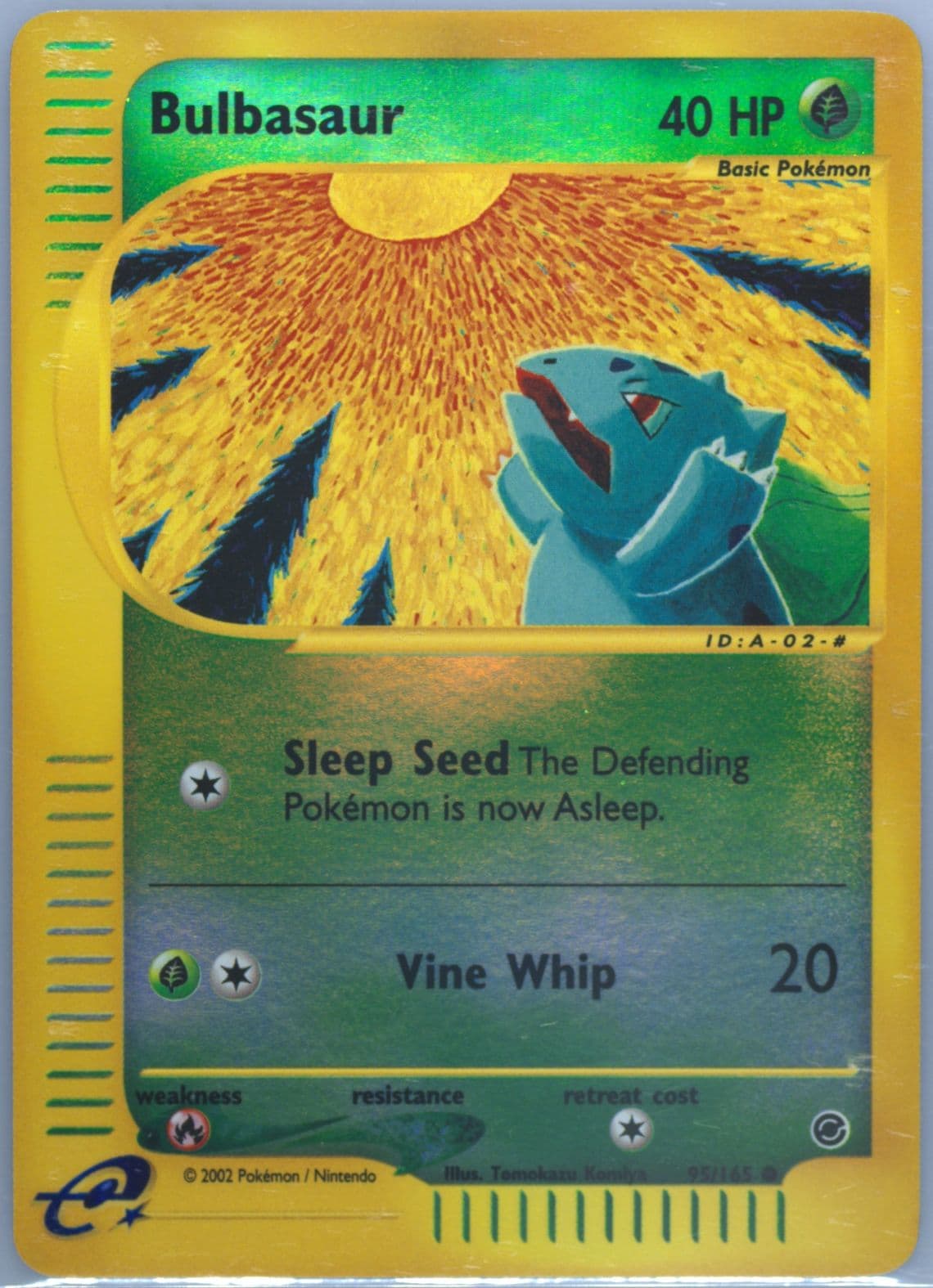 Bulbasaur-Reverse Foil (95) 2002 Pokemon Expedition