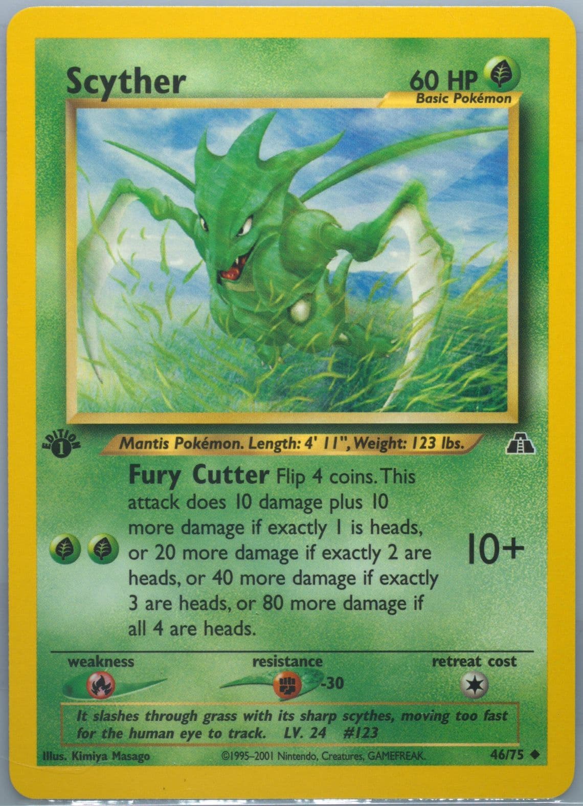 Scyther 1st Edition (46) 2001 Pokemon Neo Discovery