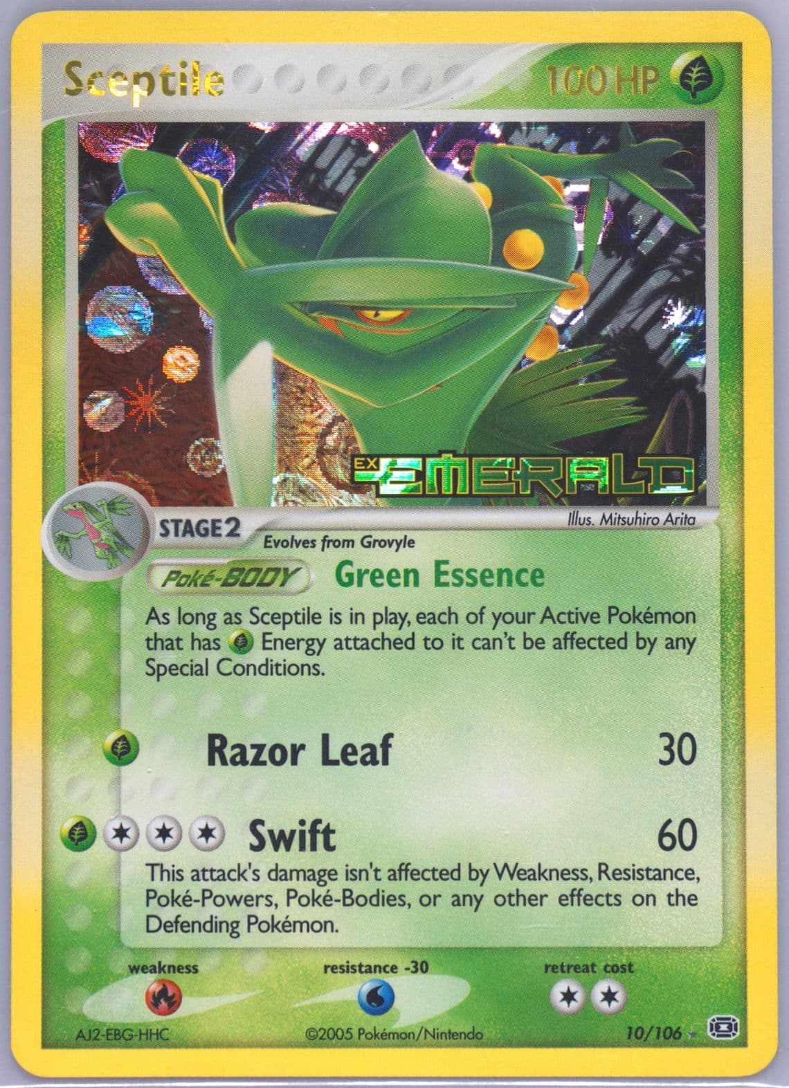 Sceptile-Reverse Foil (10) 2005 Pokemon EX Emerald