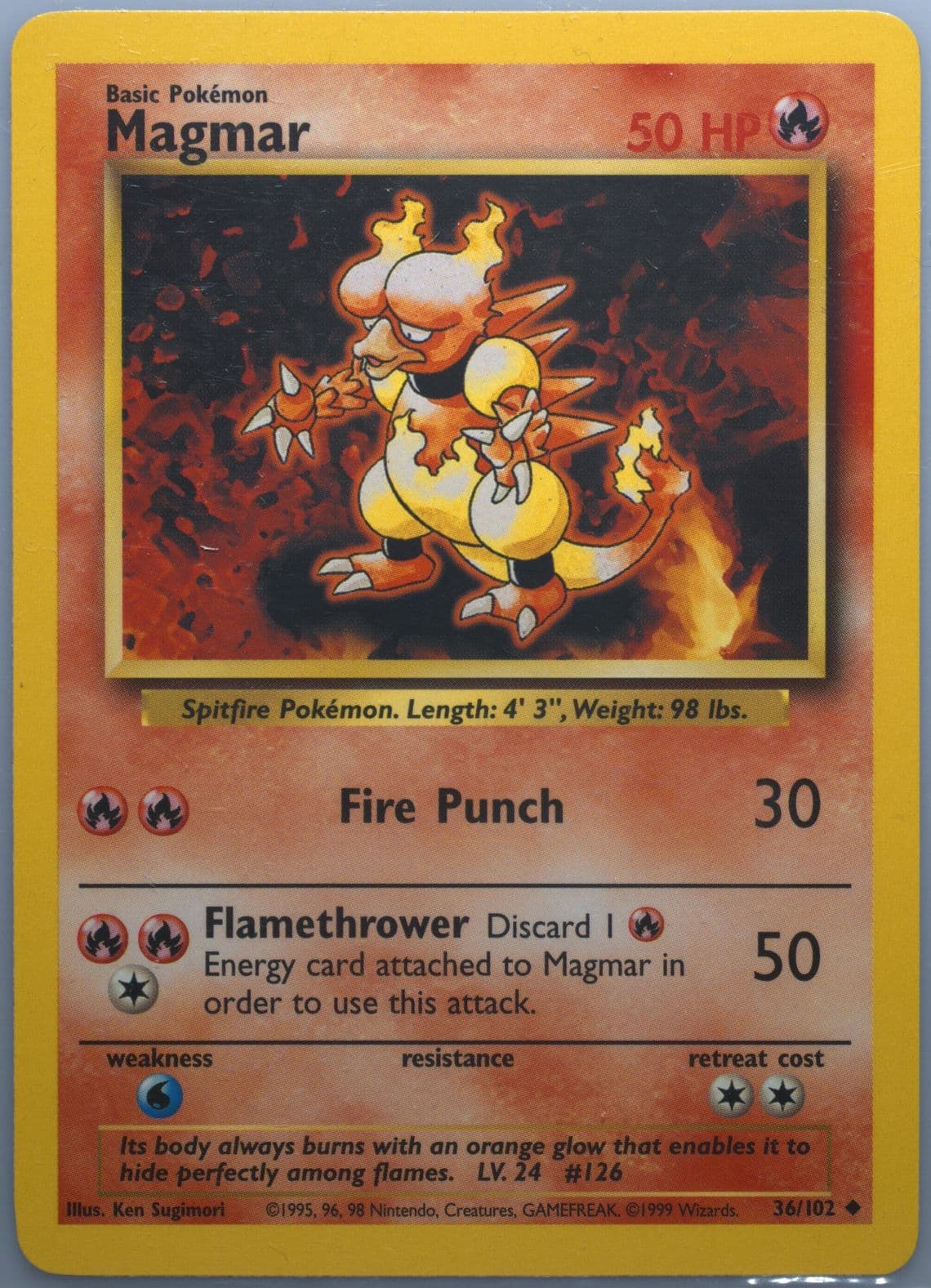 Magmar (36) 1999 Pokemon Game