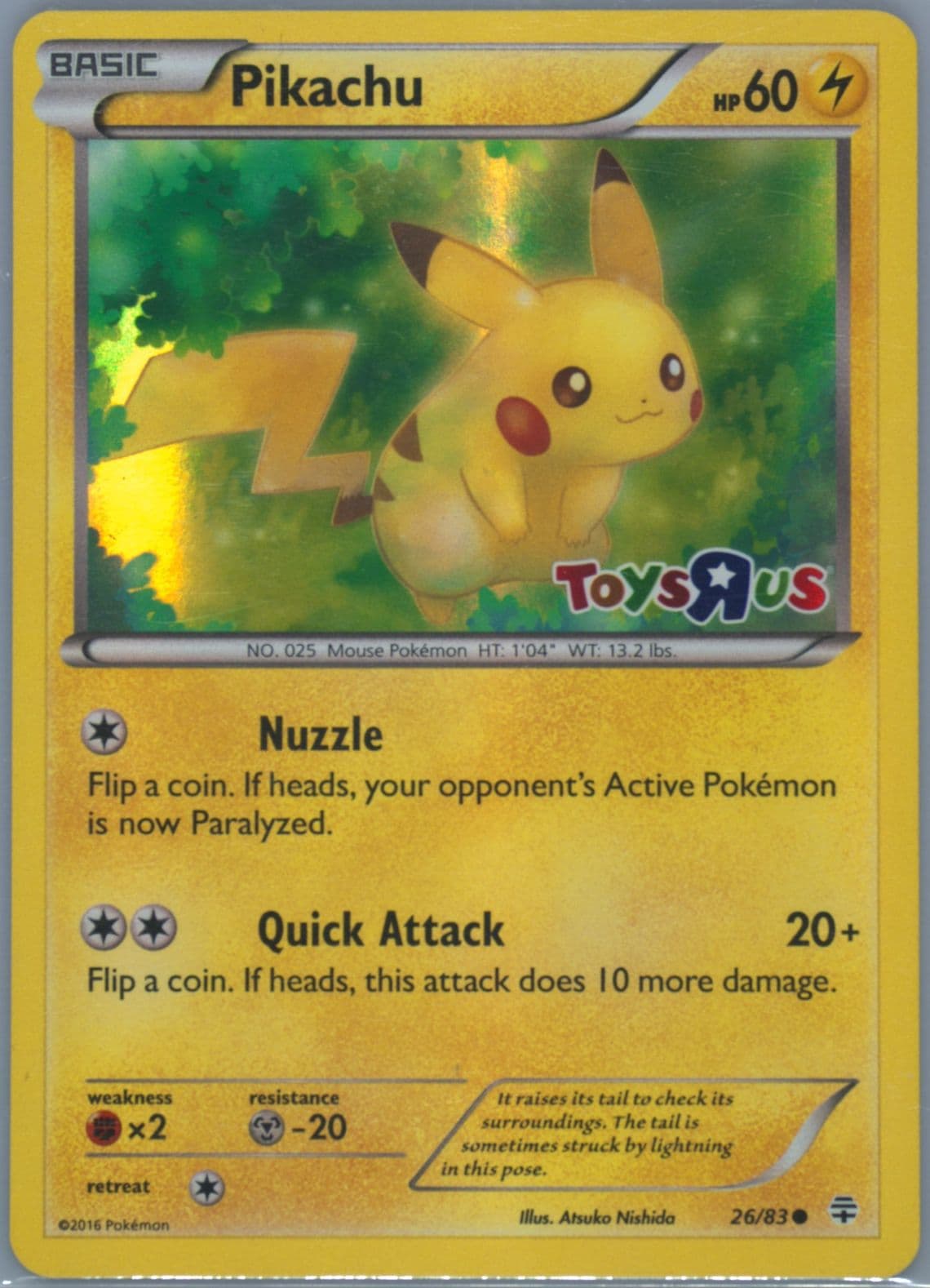 Pikachu-Holo Toys R US (26) 2016 Pokemon XY Generations