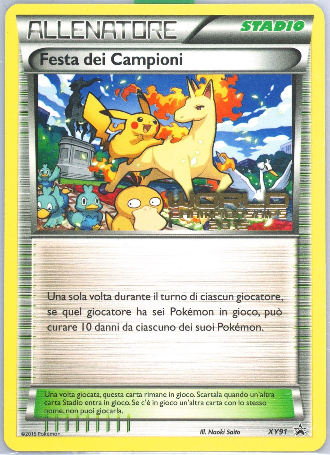 Champions Festival Worlds 15-Italian (XY91) 2015 Pokemon XY Black Star Promos