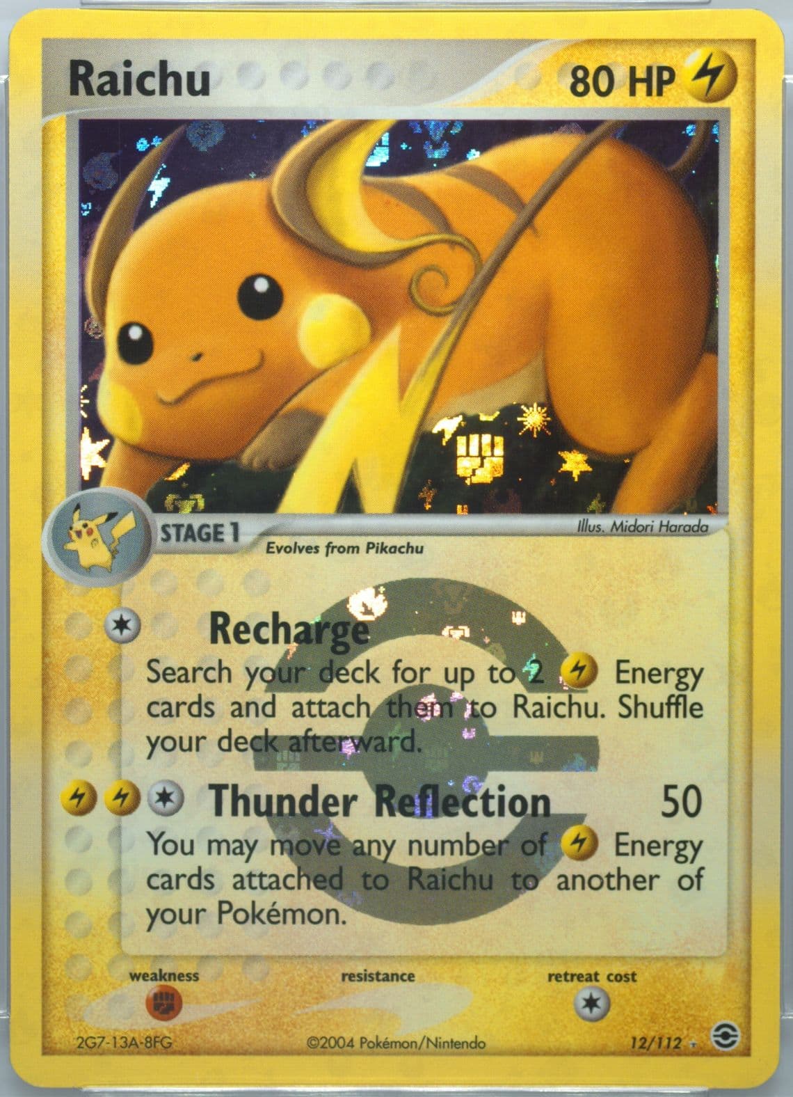Raichu-Reverse Foil (12) 2004 Pokemon EX Fire Red & Leaf Green