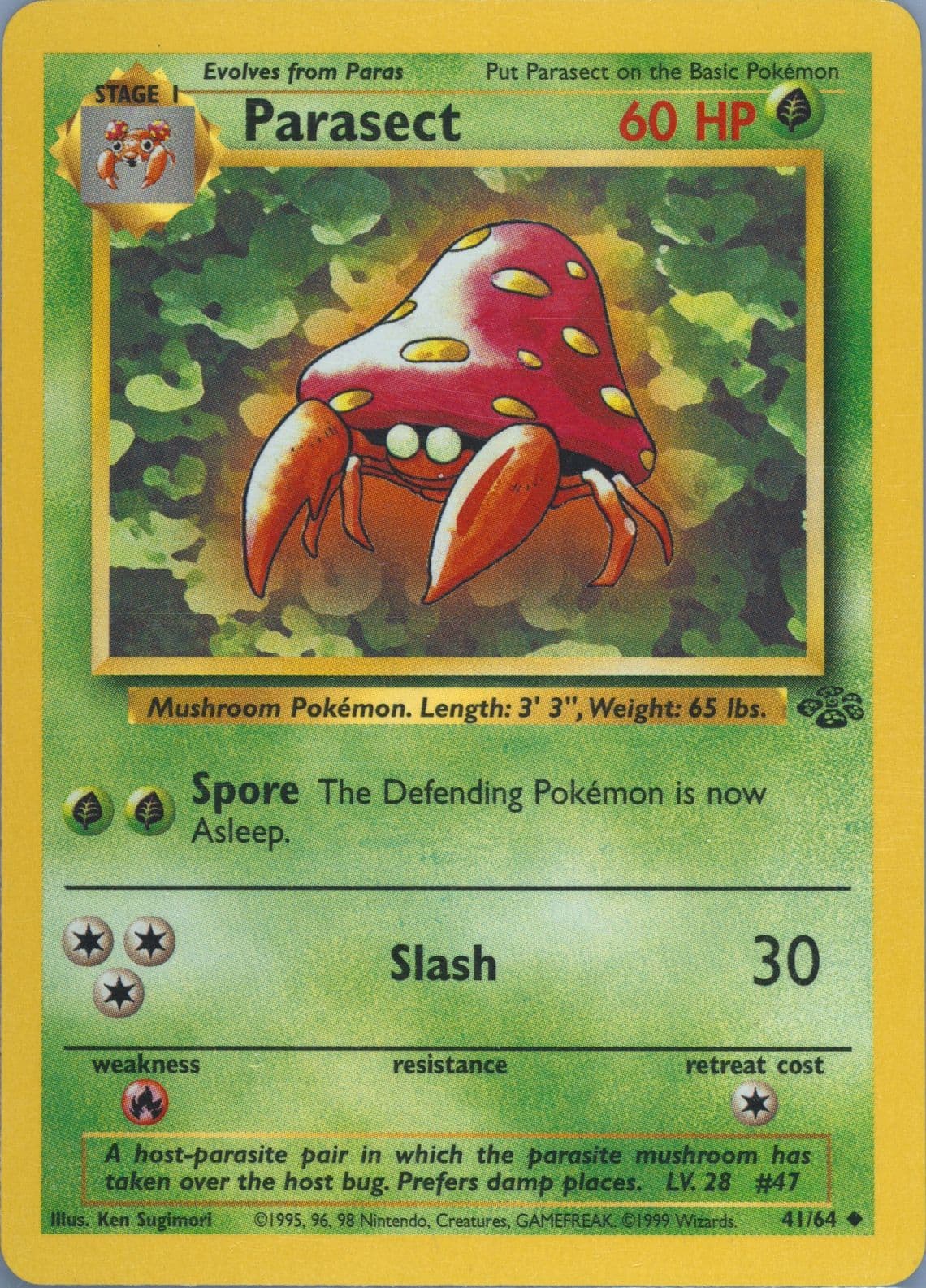 Parasect (41) 1999 Pokemon Jungle