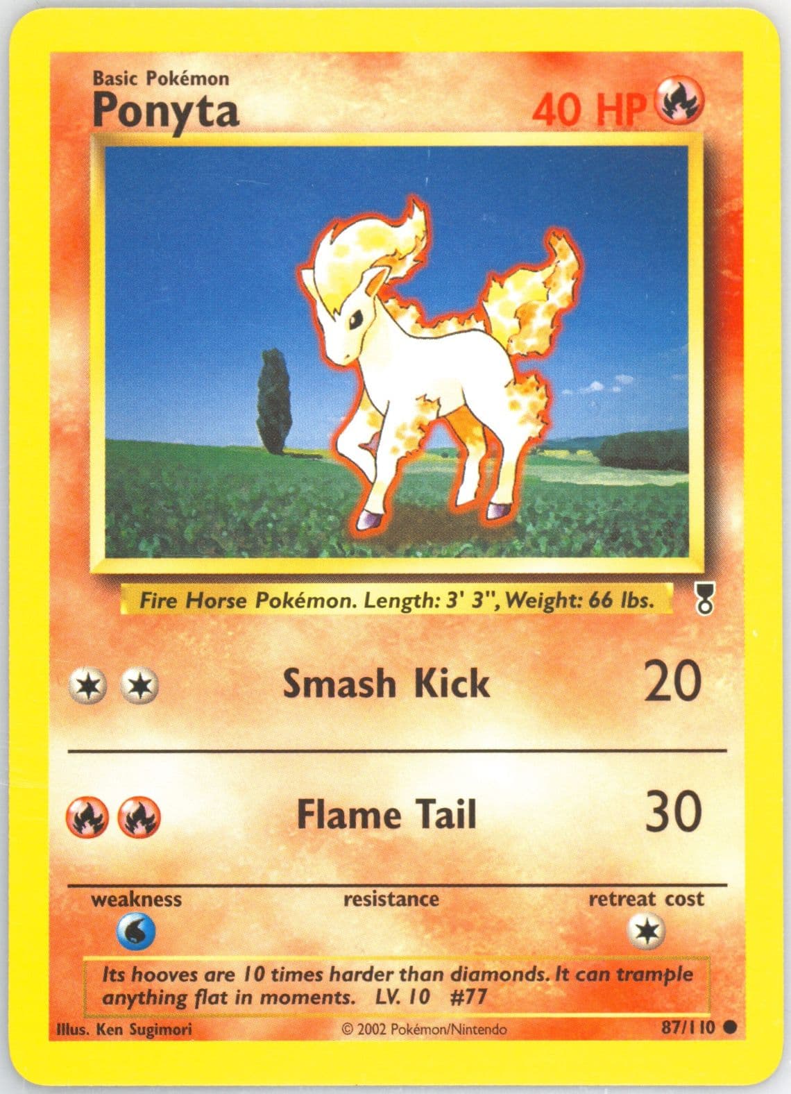 Ponyta (87) 2002 Pokemon Legendary Collection