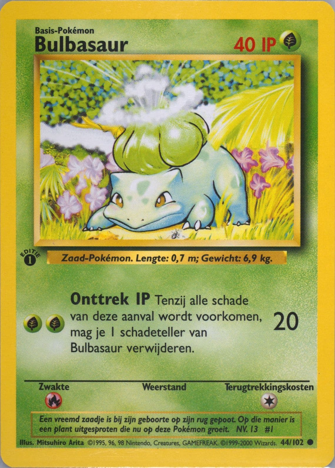 Bulbasaur 1st Edition (44) 1999 Pokemon Dutch