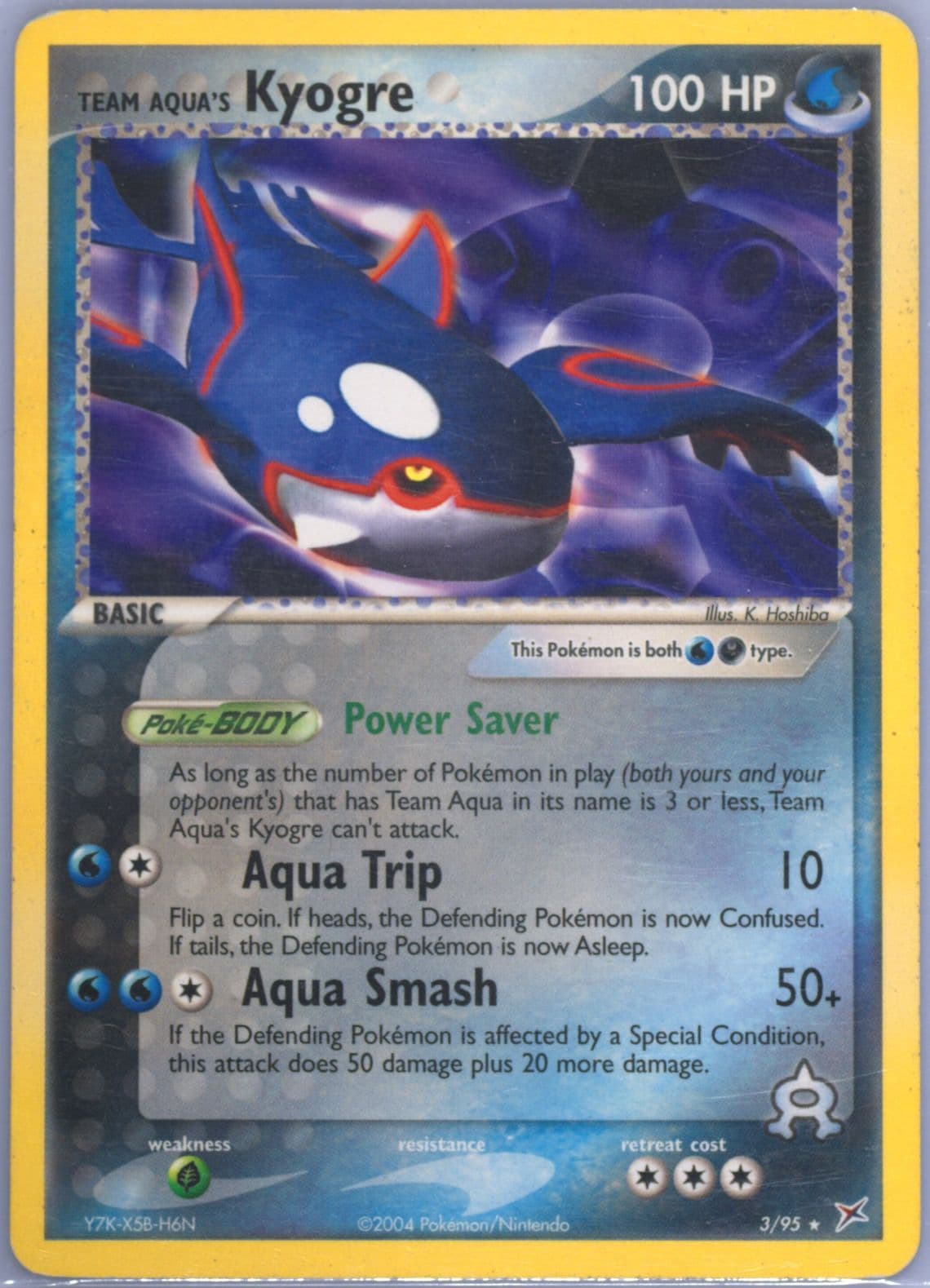 Team Aqua's Kyogre Theme Deck Exclusive (3) 2004 Pokemon EX Team Magma VS Team Aqua