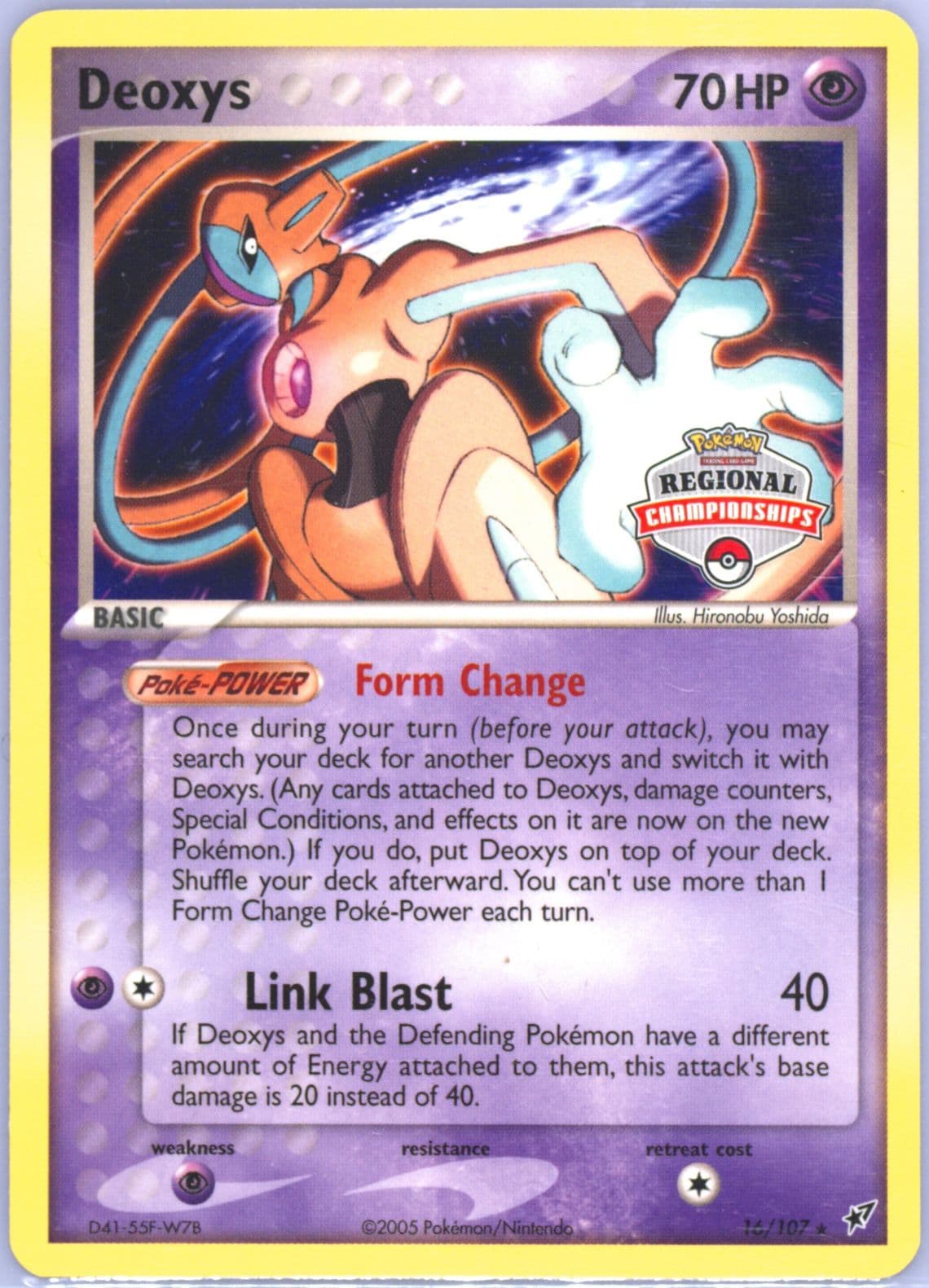 Deoxys Regional Championships (16) 2005 Pokemon EX Deoxys