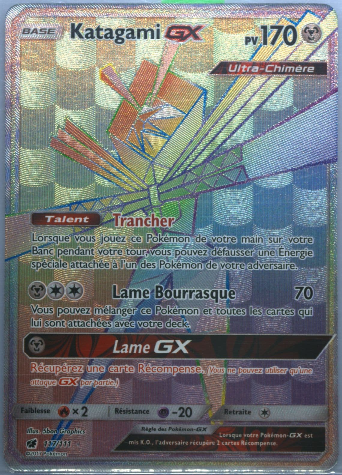 Full Art/Katagami GX French (117) 2017 Pokemon Sun & Moon Crimson Invasion