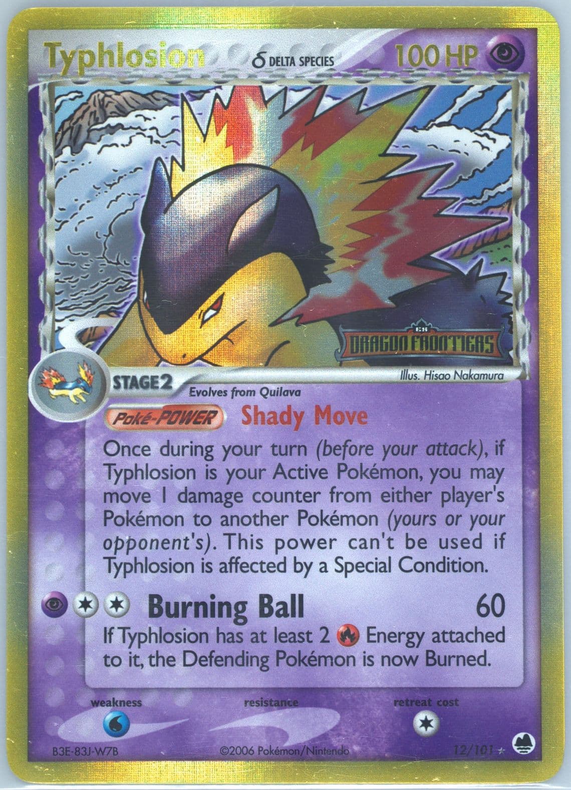 Typhlosion-Reverse Foil (12) 2006 Pokemon EX Dragon Frontiers