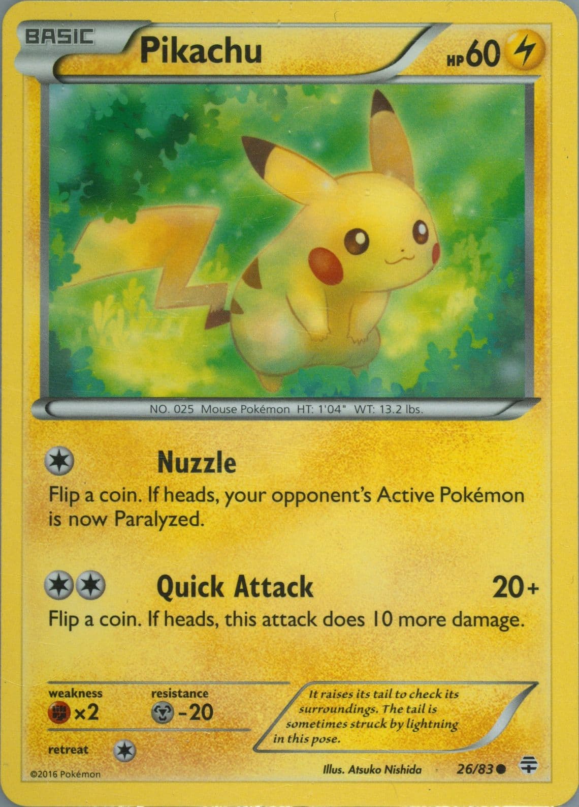 Pikachu (26) 2016 Pokemon XY Generations