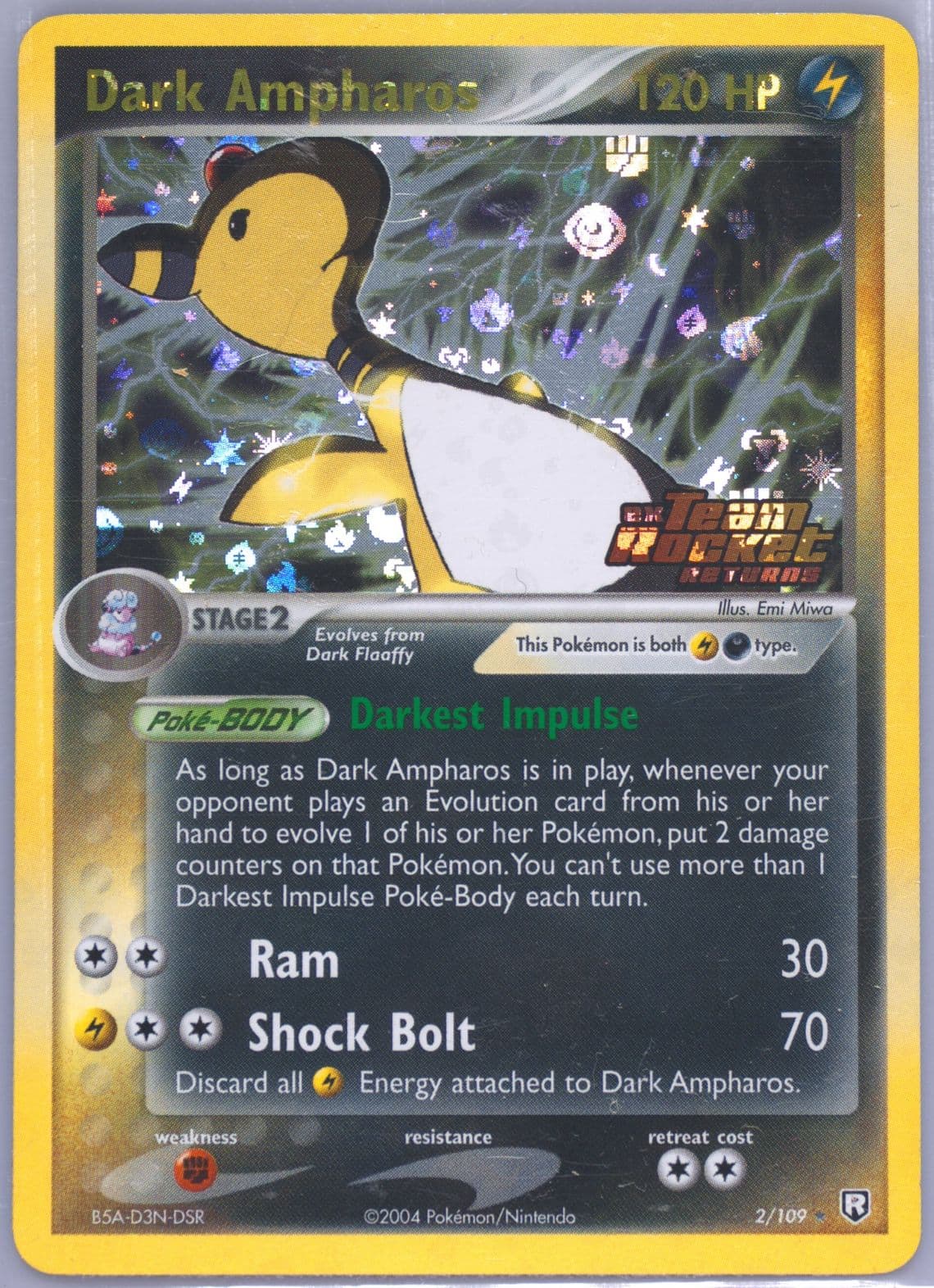 Dark Ampharos-Reverse Foil (2) 2004 Pokemon EX Team Rocket Returns