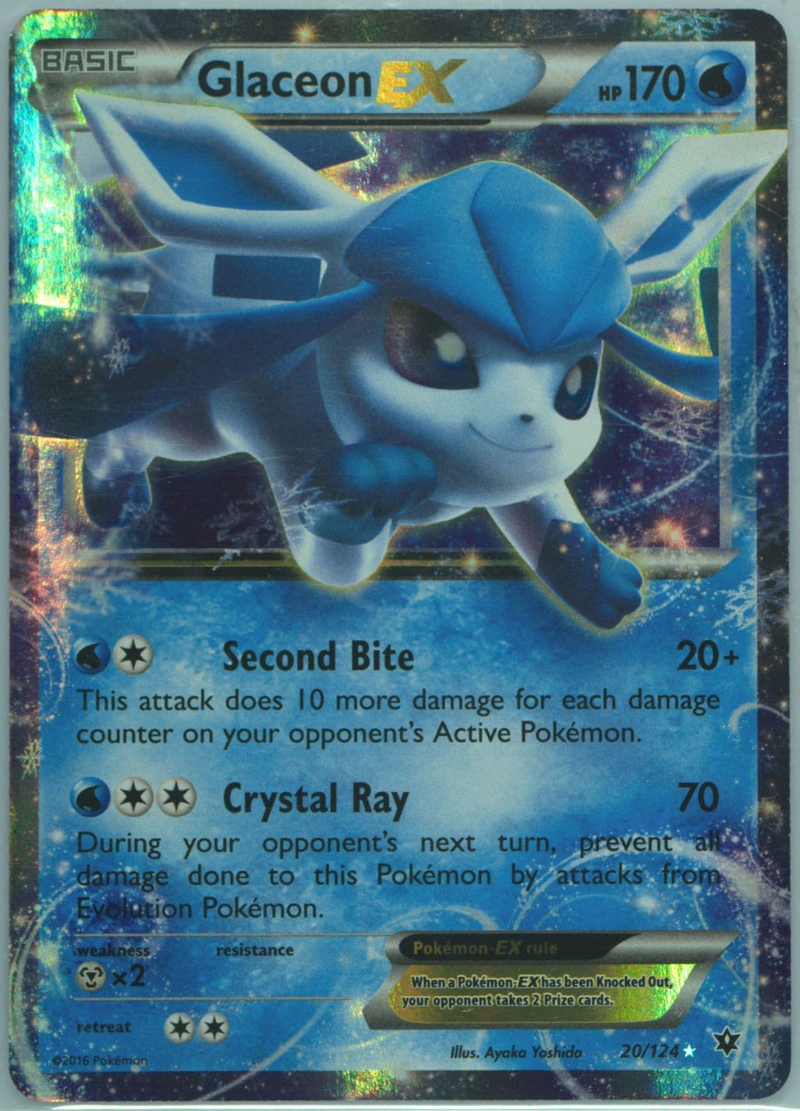 Glaceon EX (20) 2016 Pokemon XY Fates Collide