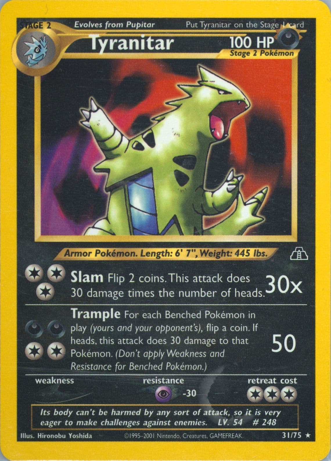 Tyranitar (31) 2001 Pokemon Neo Discovery