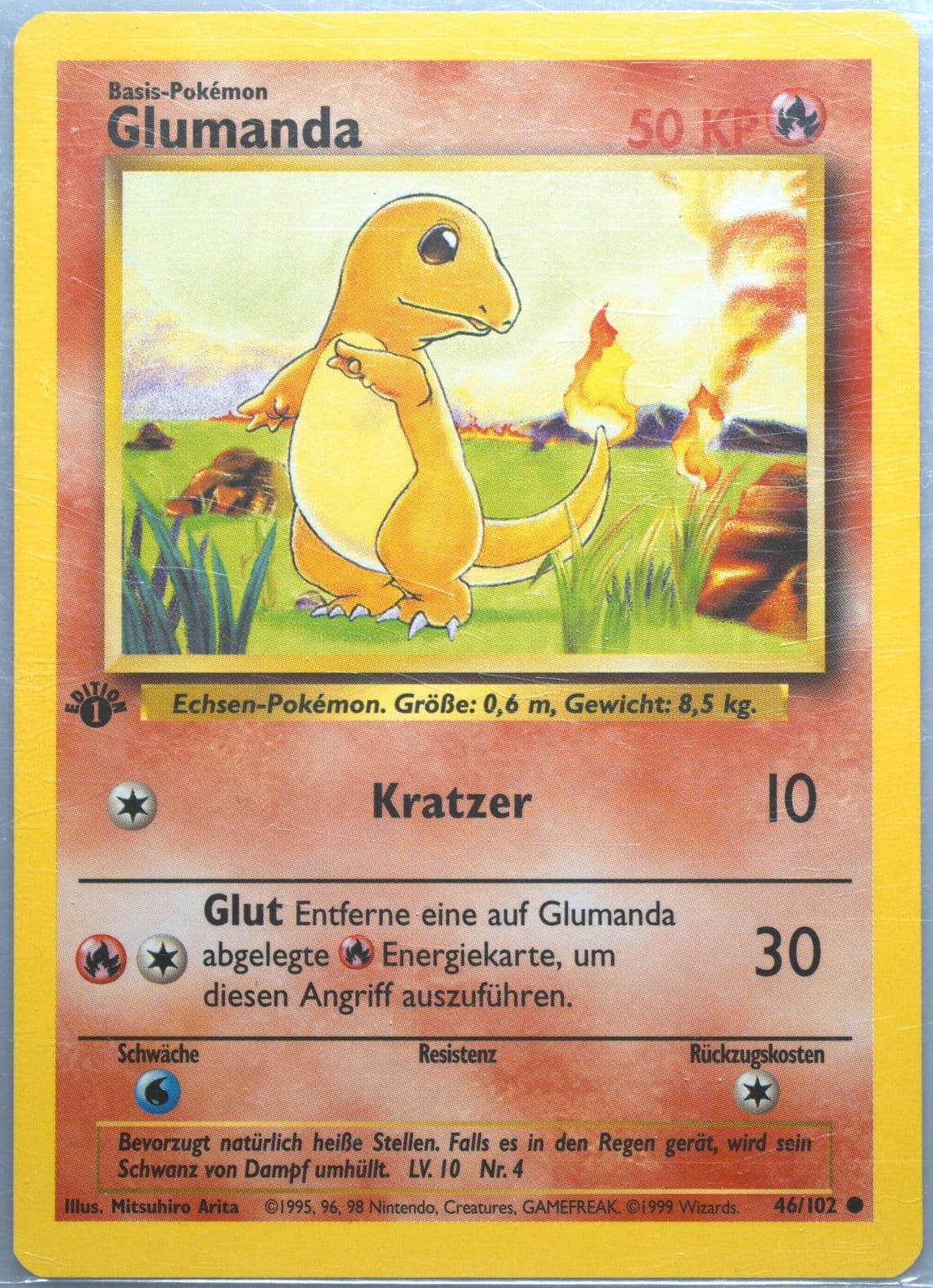 Glumanda 1st Edition (46) 1999 Pokemon German
