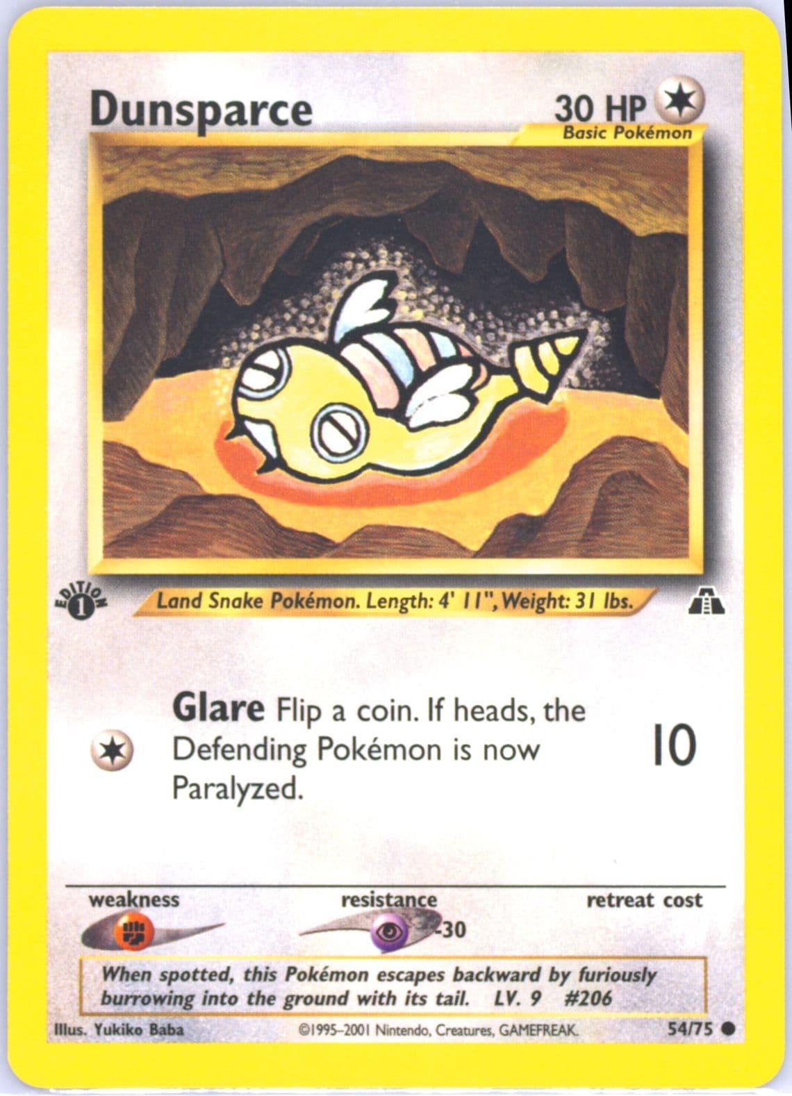 Dunsparce 1st Edition (54) 2001 Pokemon Neo Discovery
