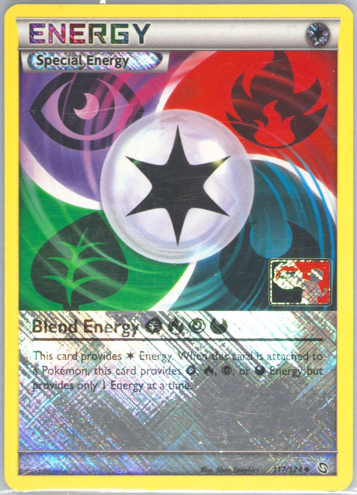 Blend Energy-Holo Crosshatch-2012 Pokemon League (117) 2012 Pokemon Black & White Dragons Exalted