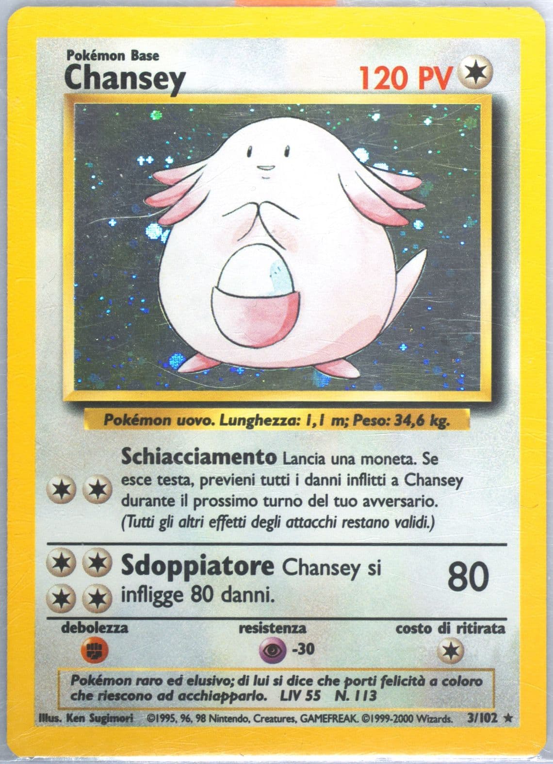 Chansey-Holo Italian (3) 2000 Pokemon Game