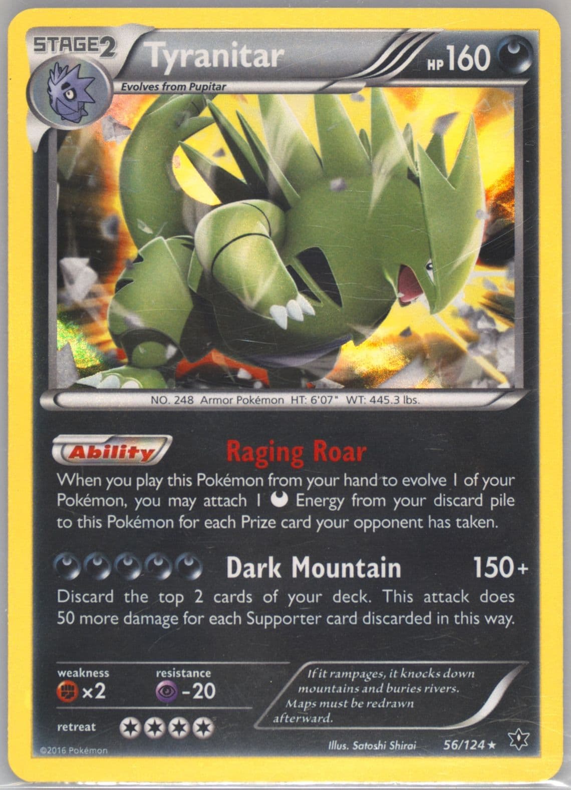 Tyranitar-Holo (56) 2016 Pokemon XY Fates Collide