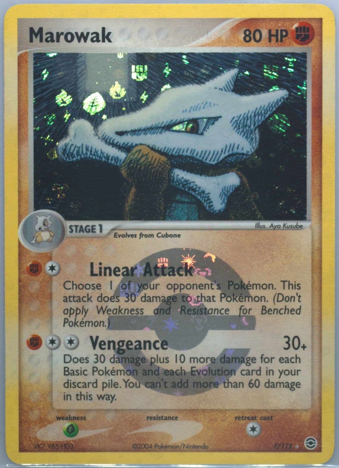 Marowak-Reverse Foil (7) 2004 Pokemon EX Fire Red & Leaf Green