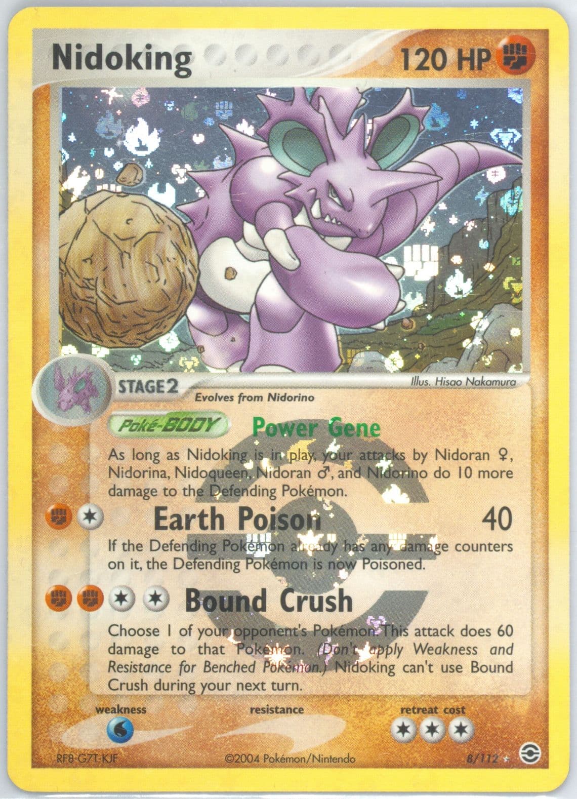 Nidoking-Reverse Foil (8) 2004 Pokemon EX Fire Red & Leaf Green