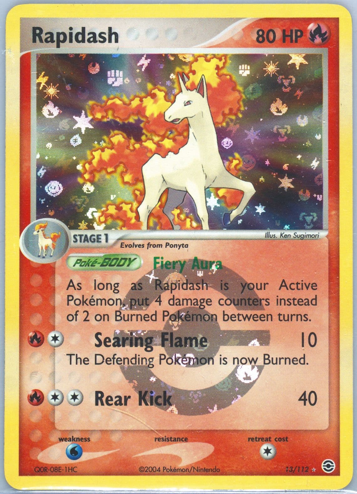 Rapidash-Reverse Foil (13) 2004 Pokemon EX Fire Red & Leaf Green