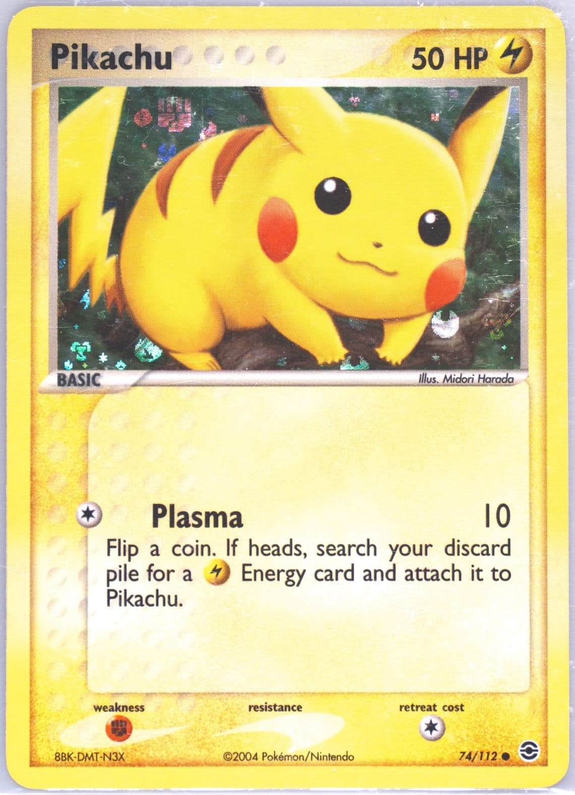 Pikachu-Reverse Foil (74) 2004 Pokemon EX Fire Red & Leaf Green