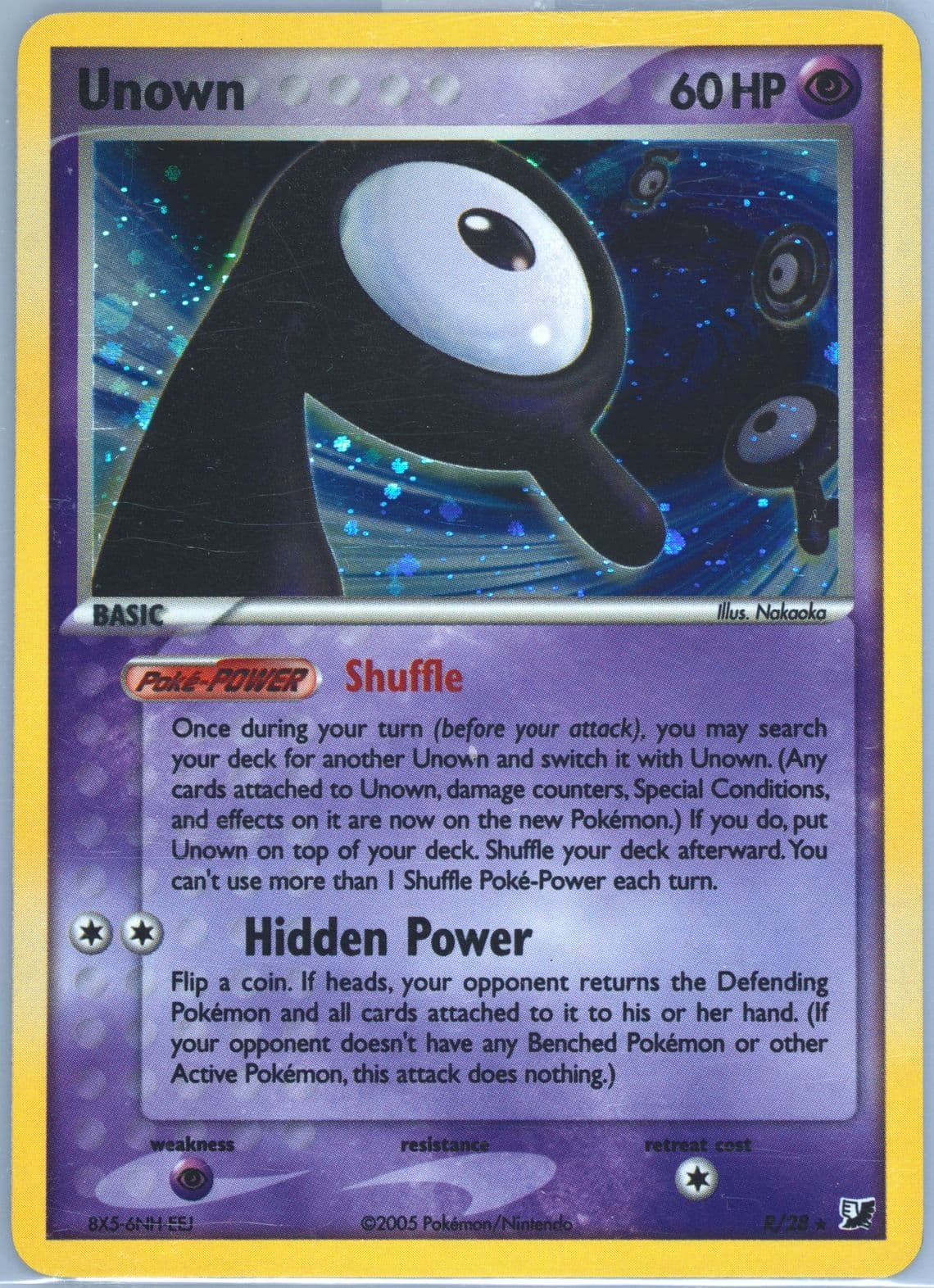 Unown-Holo (R/28) 2005 Pokemon EX Unseen Forces