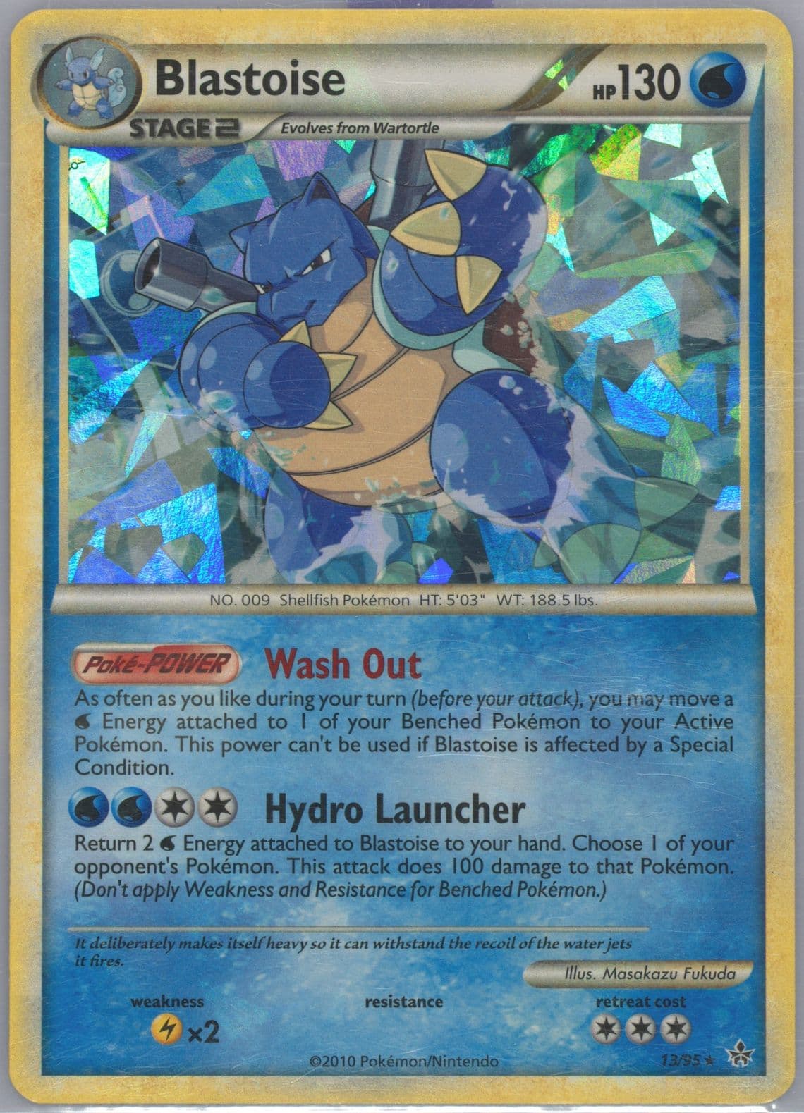 Blastoise-Holo Cracked Ice (13) 2010 Pokemon Heartgold & Soulsilver Unleashed