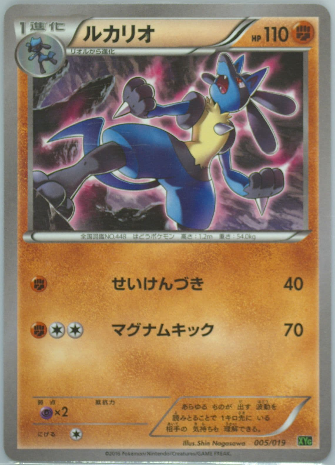 Lucario (005) 2016 Pokemon Japanese Zygarde EX Perfect Battle Deck
