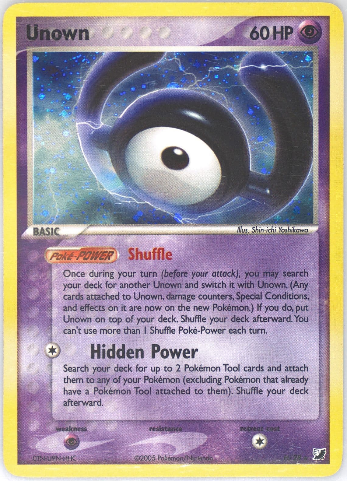 Unown-Holo (H/28) 2005 Pokemon EX Unseen Forces