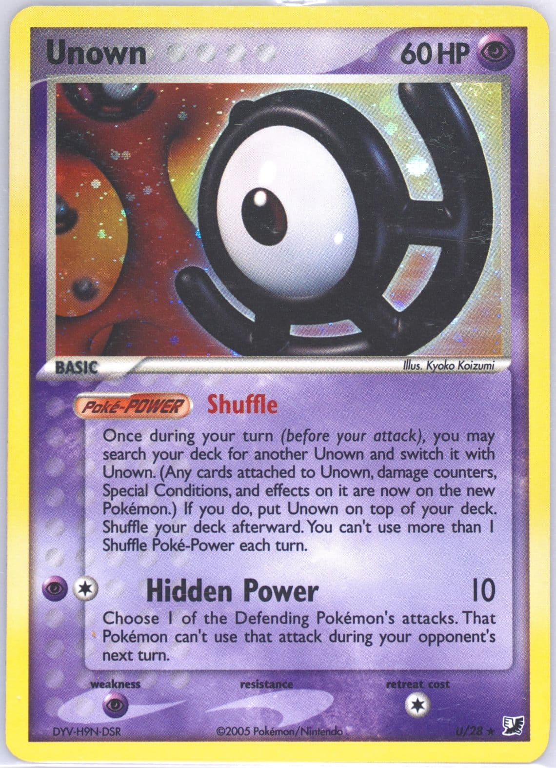 Unown-Holo (U/28) 2005 Pokemon EX Unseen Forces
