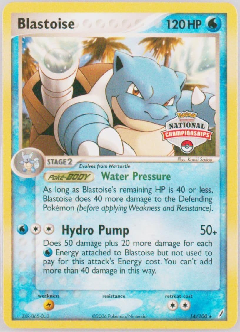 Blastoise 2007 National Championships (14) 2006 Pokemon EX Crystal Guardians