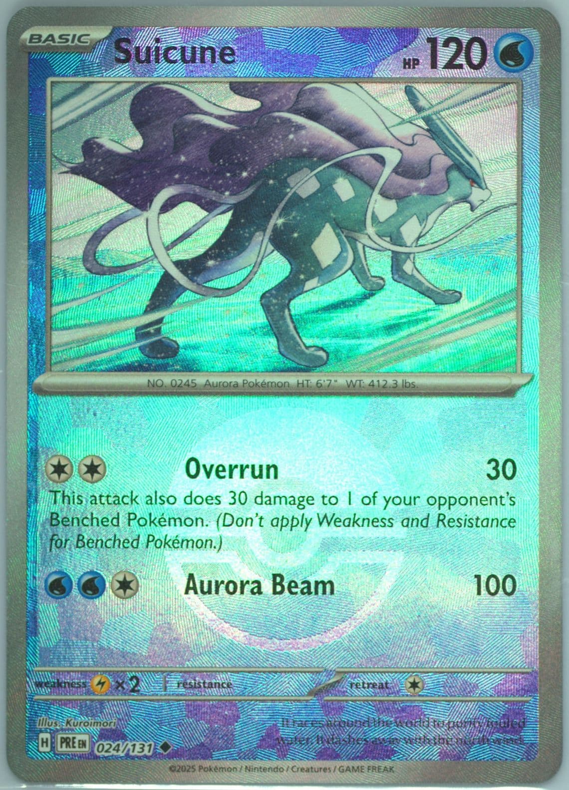 Suicune Poke Ball Reverse Holo (024) 2025 Pokemon Pre EN-Prismatic Evolutions