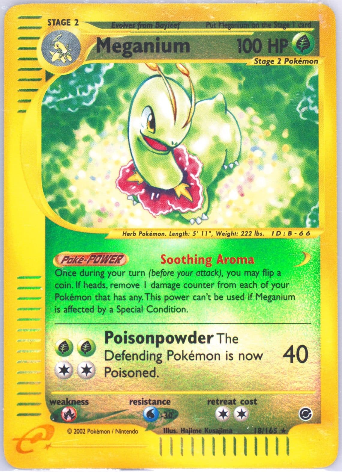Meganium-Reverse Foil (18) 2002 Pokemon Expedition