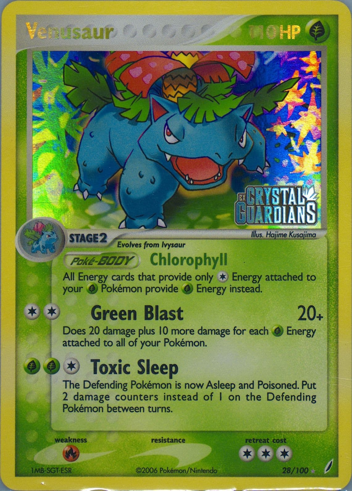 Venusaur-Reverse Foil (28) 2006 Pokemon EX Crystal Guardians