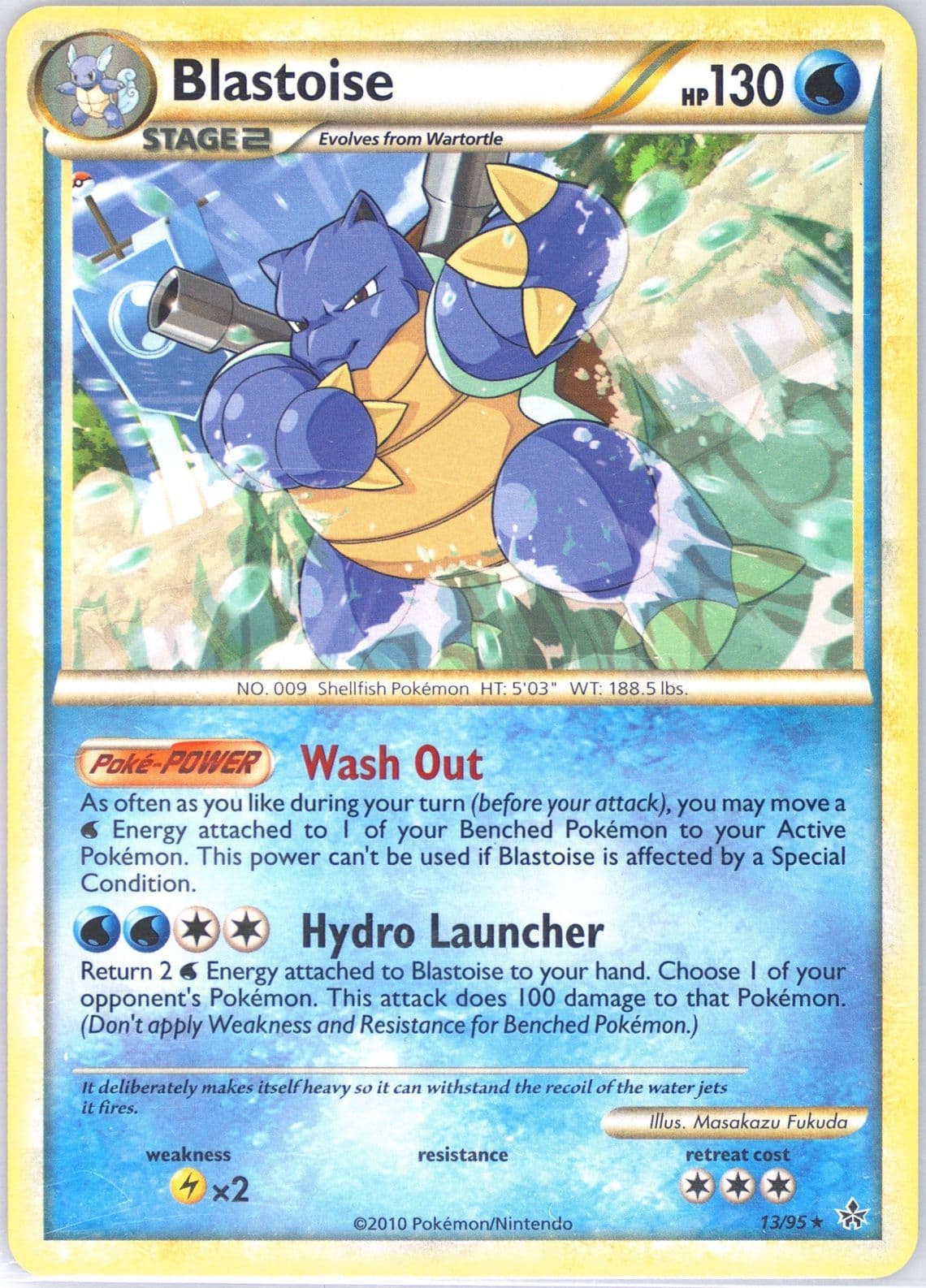 Blastoise (13) 2010 Pokemon Heartgold & Soulsilver Unleashed