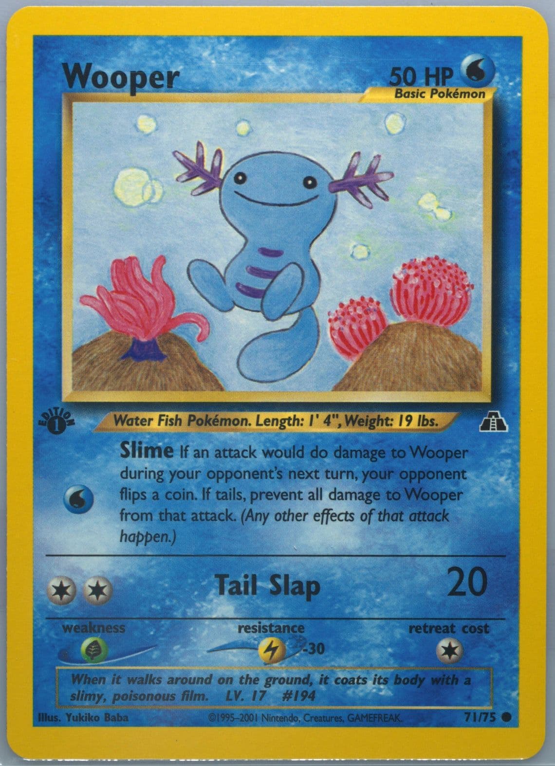 Wooper 1st Edition (71) 2001 Pokemon Neo Discovery