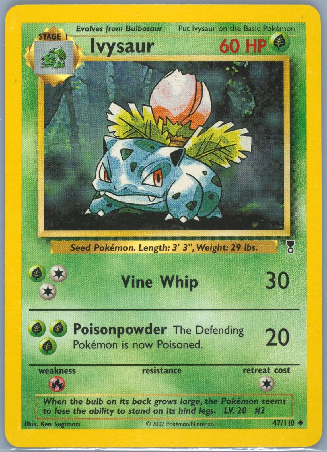 Ivysaur (47) 2002 Pokemon Legendary Collection