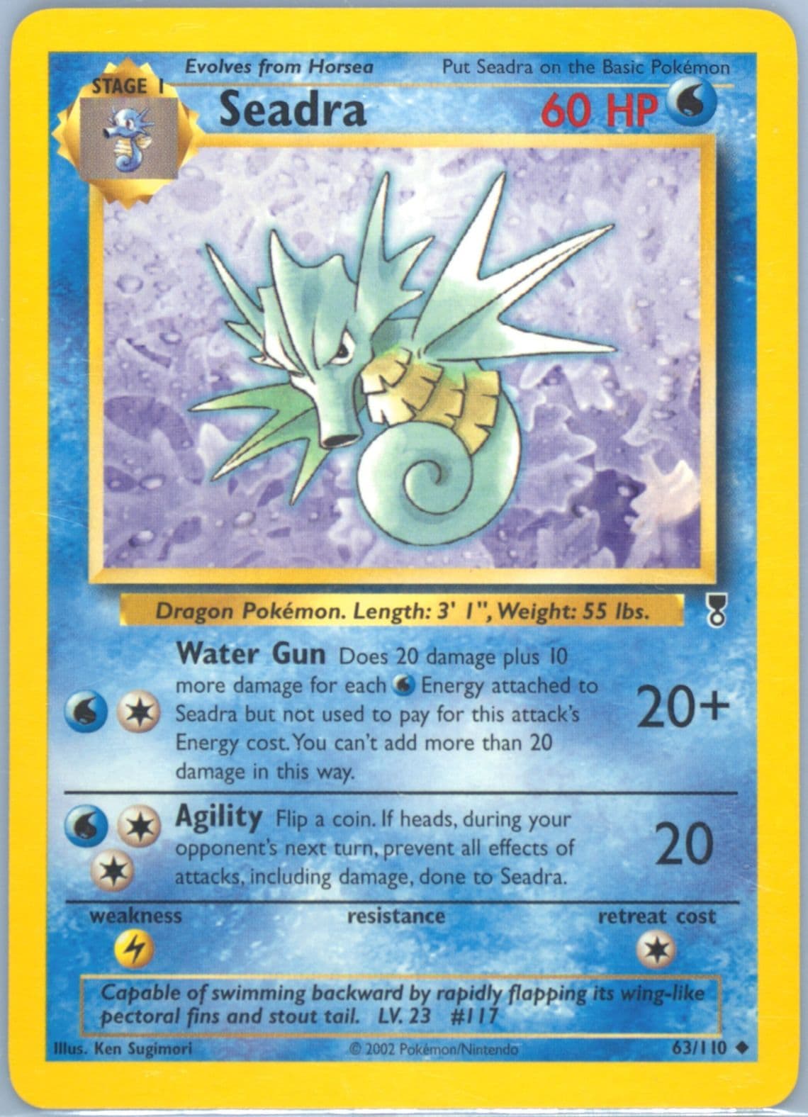 Seadra (63) 2002 Pokemon Legendary Collection