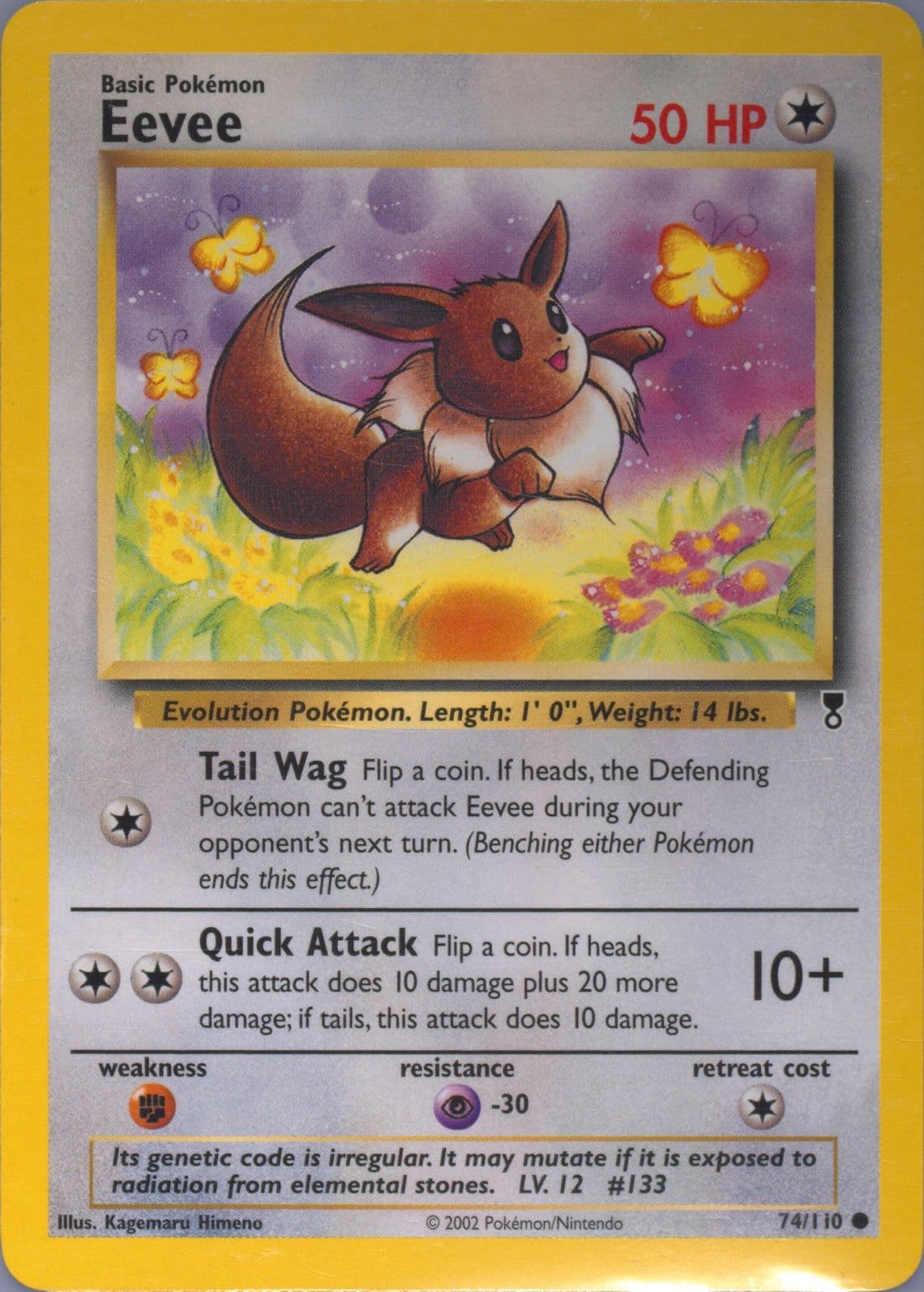 Eevee (74) 2002 Pokemon Legendary Collection