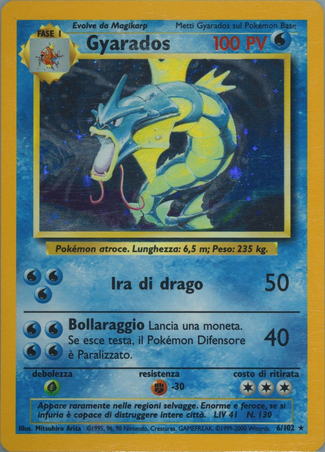 Gyarados-Holo Italian (6) 2000 Pokemon Game