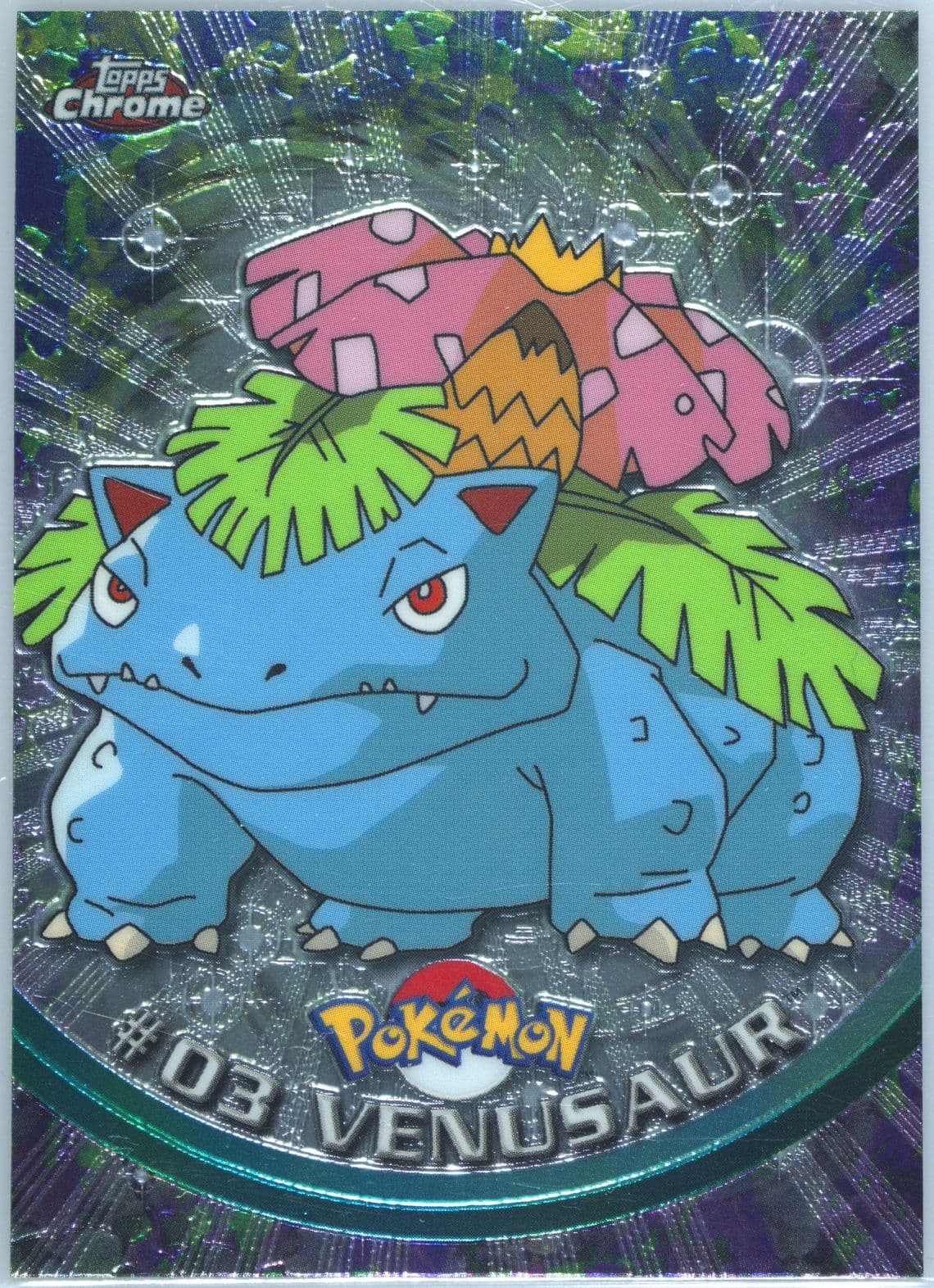 Venusaur (3) 2000 Topps Chrome Pokemon T.V.