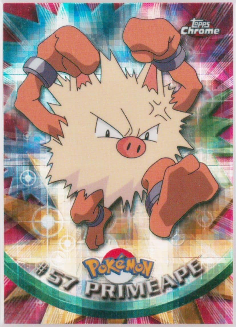 Primeape Tekno (57) 2000 Topps Chrome Pokemon T.V.