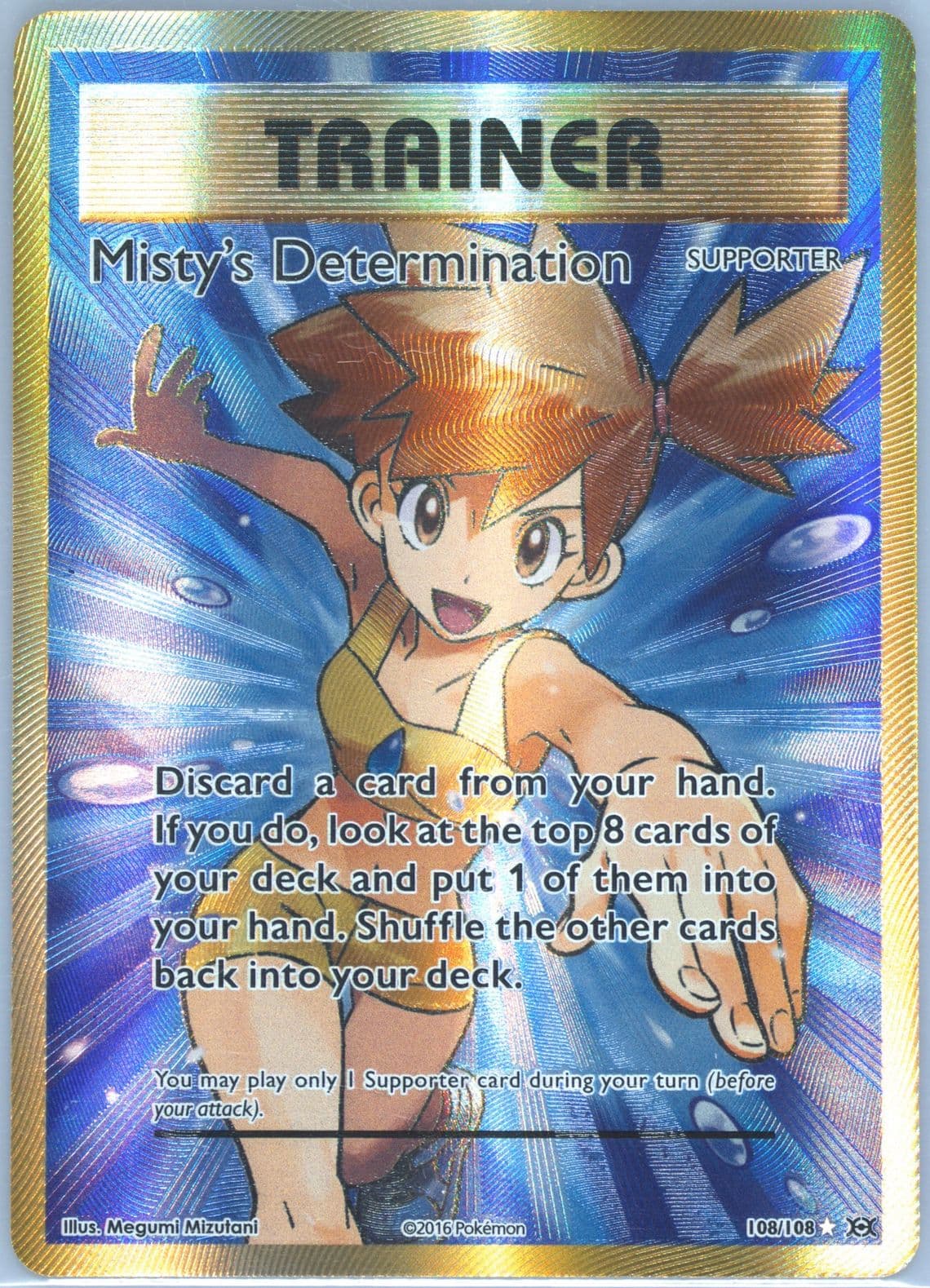 Full Art/Misty's Determination (108) 2016 Pokemon XY Evolutions
