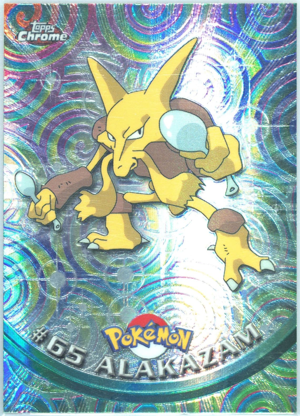 Alakazam Spectra (65) 2000 Topps Chrome Pokemon T.V.
