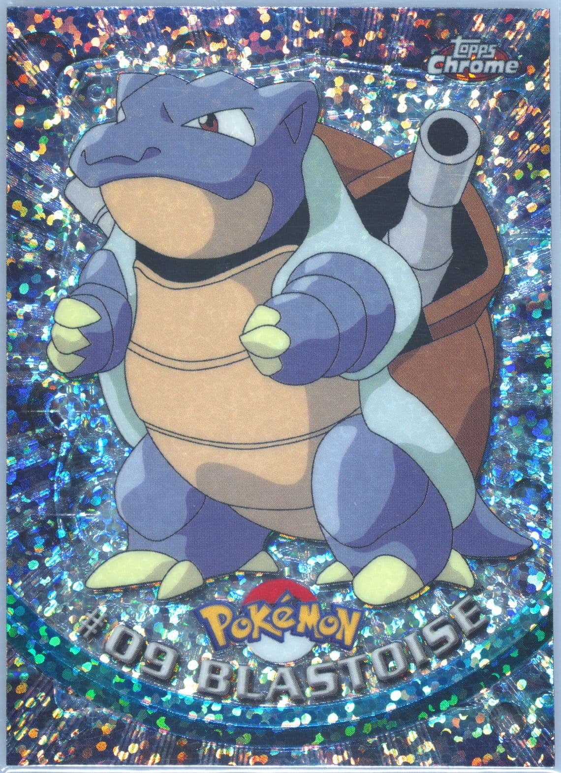 Blastoise Sparkle (9) 2000 Topps Chrome Pokemon T.V.