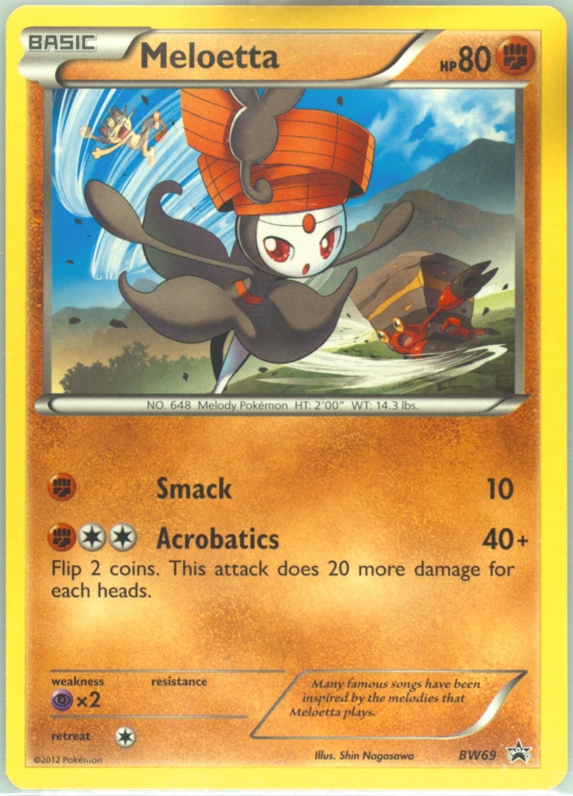 Meloetta (BW69) 2013 Pokemon Black & White Promo